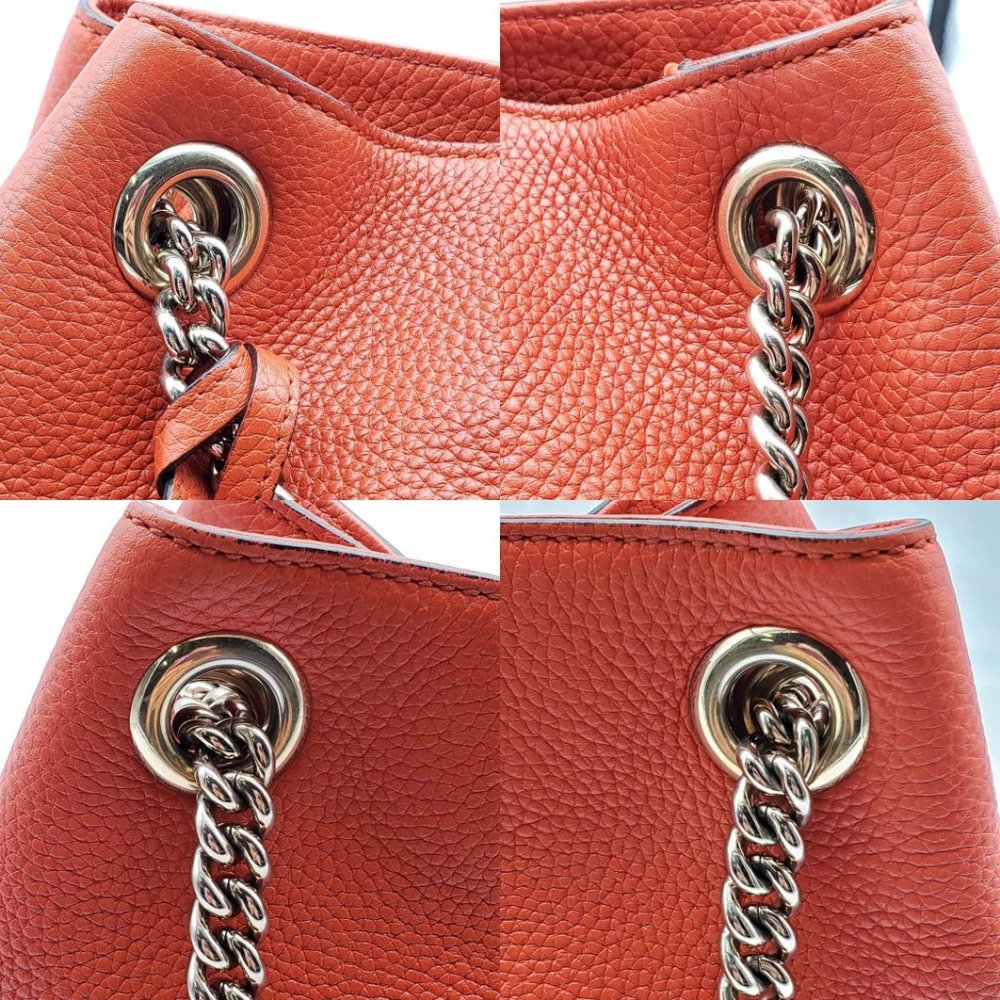 Authentic Gucci Soho on Chain Leather Shoulder Bag - Picture 12 of 15